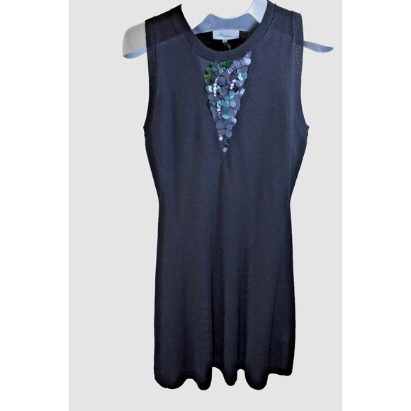 3.1 Phillip Lim Dress Women Large Black Sequin Cocktail Holiday Embellished TAGS - Picture 2 of 10